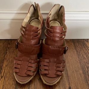 Brown Enzo Angiolini wedges